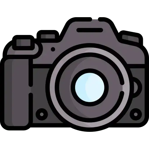 square_4_media Illustration of a black digital camera with a large lens facing forward, shown in a simple, cartoon style on a transparent background. media_agency square_4_media Illustration of a black digital camera with a large lens facing forward, shown in a simple, cartoon style on a transparent background. media_agency