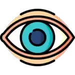 square_4_media A stylized drawing of a human eye featuring a blue iris and black outline. media_agency